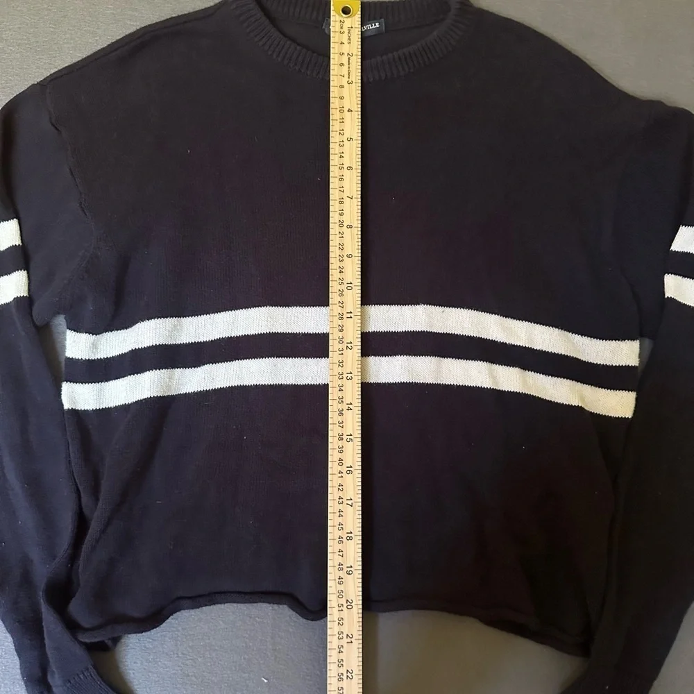 Brandy Melville Striped Oversized Cropped Sweater - Picture 4 of 4